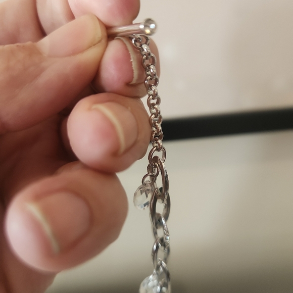 Swarovski Silver Pavé and Crystal Toggle Bracelet - Picture 4 of 8